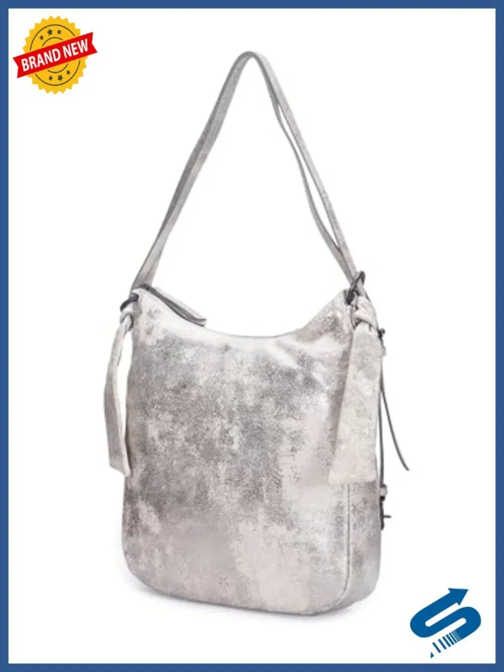 Genuine Leather Fashion Backpack Shoulder Bag with Interior Zipper Pocket